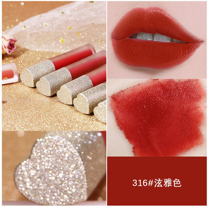 NOVO5351 soft matte texture love mist air lip glaze ក្រែមលាបមាត់ជាប់បានយូរ ពណ៌ non-stick cup lip mud មានលក់ដុំ