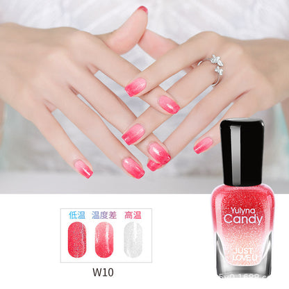 2024 new temperature-changing nail polish, no baking, quick drying, long-lasting, non-peelable, non-fading, multi-color nail polish, direct sales from manufacturers