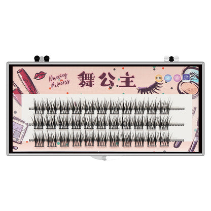 Dingsen cross-border false eyelashes factory Gemini grafted eyelashes three rows of five rows of segmented COS eyelashes