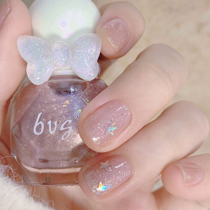 BVG10ml floral water-based nail polish bow fine flash no-bake long-lasting peelable pearlescent nail polish novice wholesale