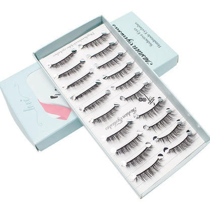 False Eyelash Sticker Fairy រោមភ្នែកបែបធម្មជាតិ 10 គូក្នុងមួយប្រអប់​ ស្រាលស្រួលពាក់