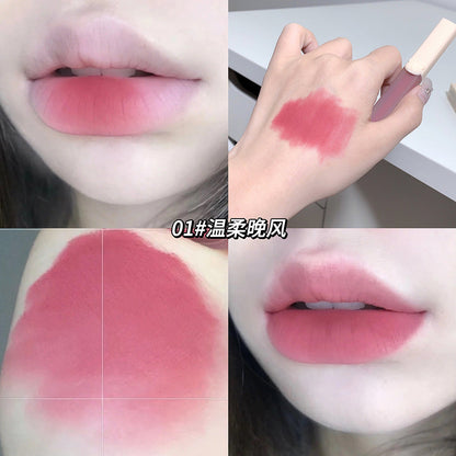 Gegebear Air Lip Mud Velvet Matte Lipstick ក្រែមលាបមាត់សាច់កម្ញី ទន់ស្អាត​សម្រាប់​សិស្សានុសិស្ស​ គុណភាពល្អ តម្លៃសមរម្យ​​ 