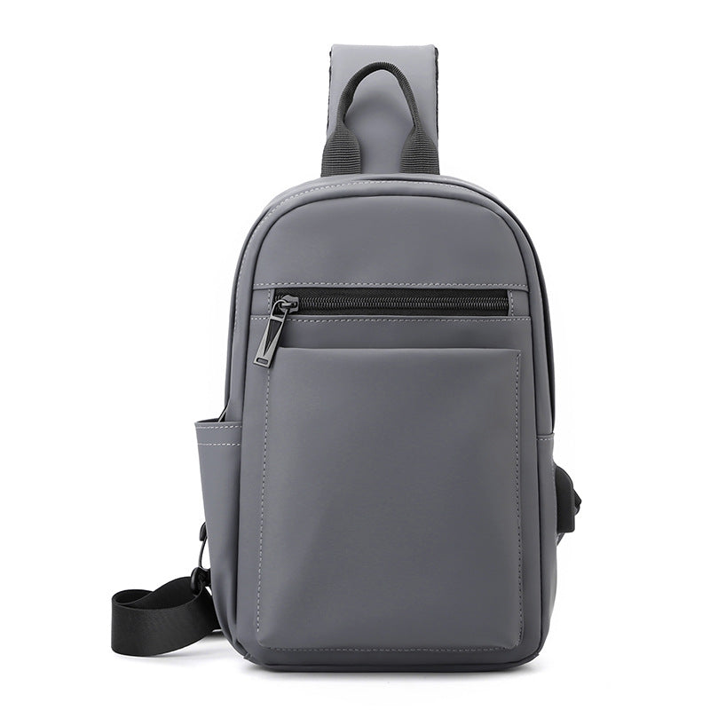 Cross-border new men's messenger bag simple temperament commuter shoulder bag usb light business sports leisure chest bag 