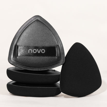 NOVO6199 black triangle air cushion powder puff wet and dry dual-use liquid foundation special non-powder sponge powder puff 