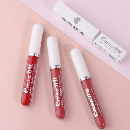 Cross-border 18-color lipstick lip glaze matte not easy to remove makeup not easy to stain cup lip gloss European and American red nude foreign trade makeup