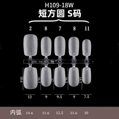 美甲甲片 磨砂免刻磨手工穿戴甲片折无痕空气软甲100片装全新升级