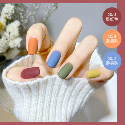 2023 new nail polish spring and summer color water-based matte nail polish cannot be peeled off and dried naturally, suitable for pregnant women