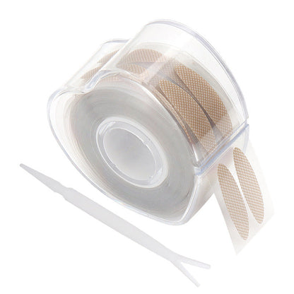 Wholesale double eyelid tape roll mesh round heart-shaped breathable invisible double eyelid tape 600 stickers per roll