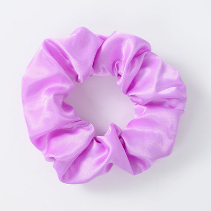 2022 new solid color satin hair ring pig intestines go out black all-match hair accessories headband hair ring wholesale stall