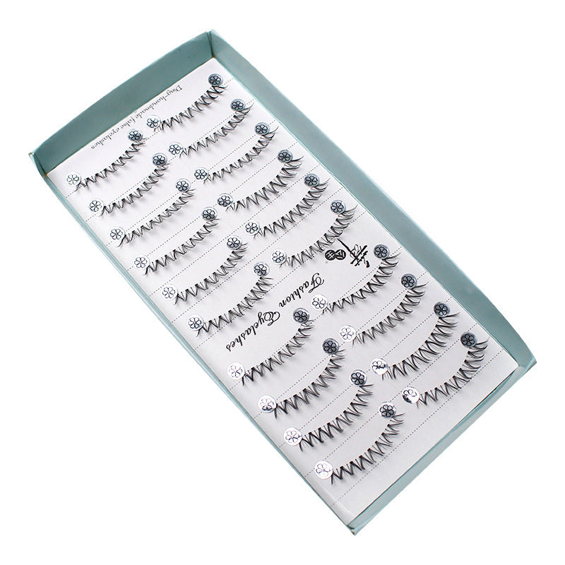 Dancing Princess False Eyelashes Factory Cross-border Supply Sharpened Eyelashes Women 10 Pairs Natural Style One-piece Eyelashes