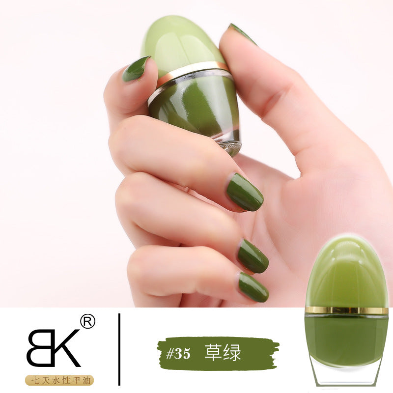 bk cute internet celebrity small easter egg 35 colors whitening 7 days water-based nail polish no baking long-lasting can not be peeled off wholesale 