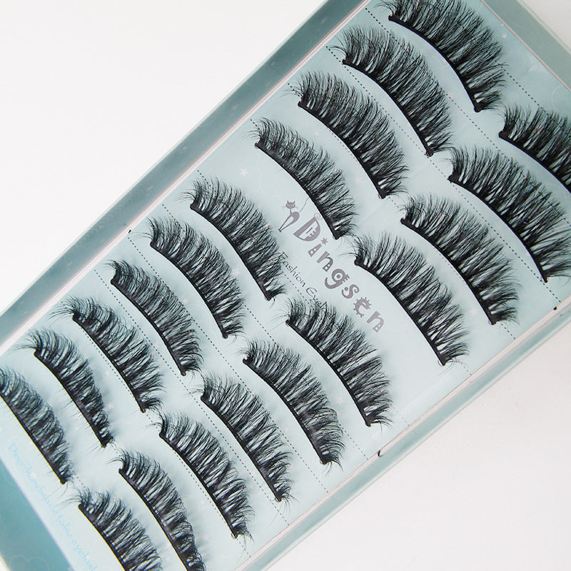 DINGSEN false eyelashes factory 10 pairs of 3D three-dimensional multi-layer eyelashes natural thick curled eyelashes