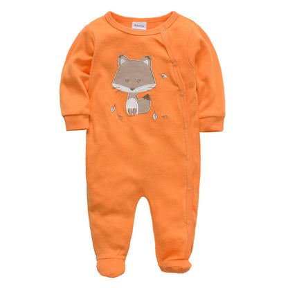 Newborn crawling clothes cartoon baby clothes autumn cotton long-sleeved romper baby onesie cross-border wholesale