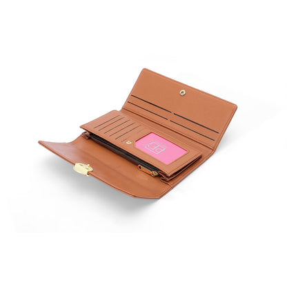 perfect for you new style ladies wallet long trifold large capacity multi-card slots fashion pu clutch bag 