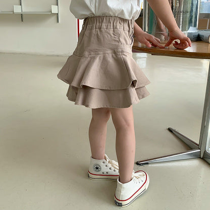 Korean children's clothing 2024 girls' skirts spring and summer new children's Korean style denim skirts girls fashionable short skirts