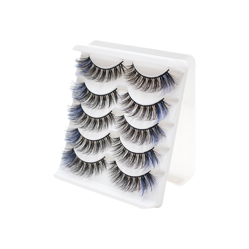 DINGSEN cross-border source factory 5 pairs of 5D color false eyelashes set three-dimensional curling versatile mixed eyelashes