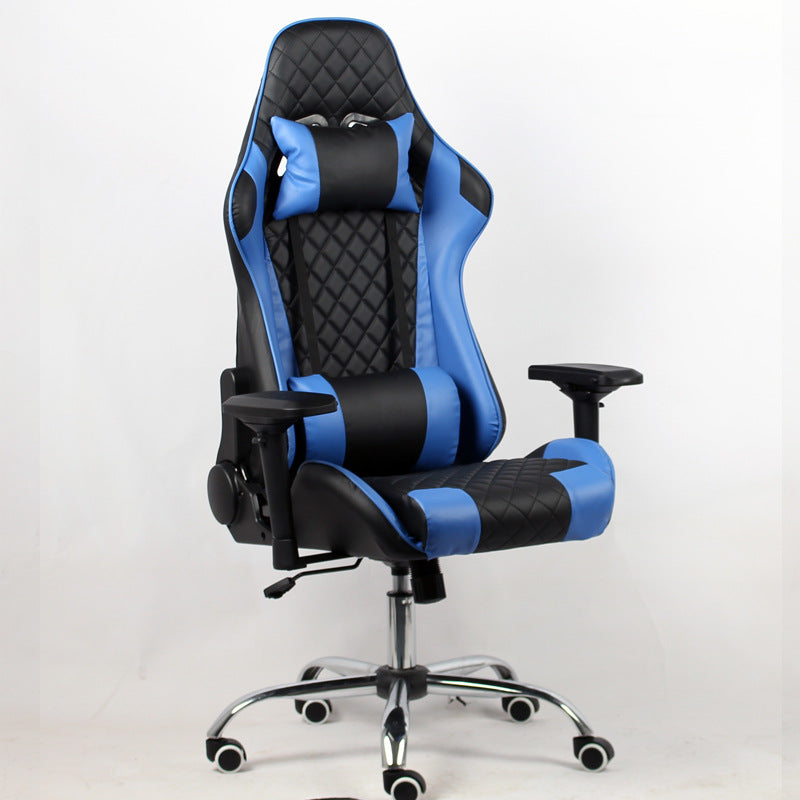 Gaming chair plaid fabric 4D armrest cushion shaped sponge lifting and rotating gaming chair 781