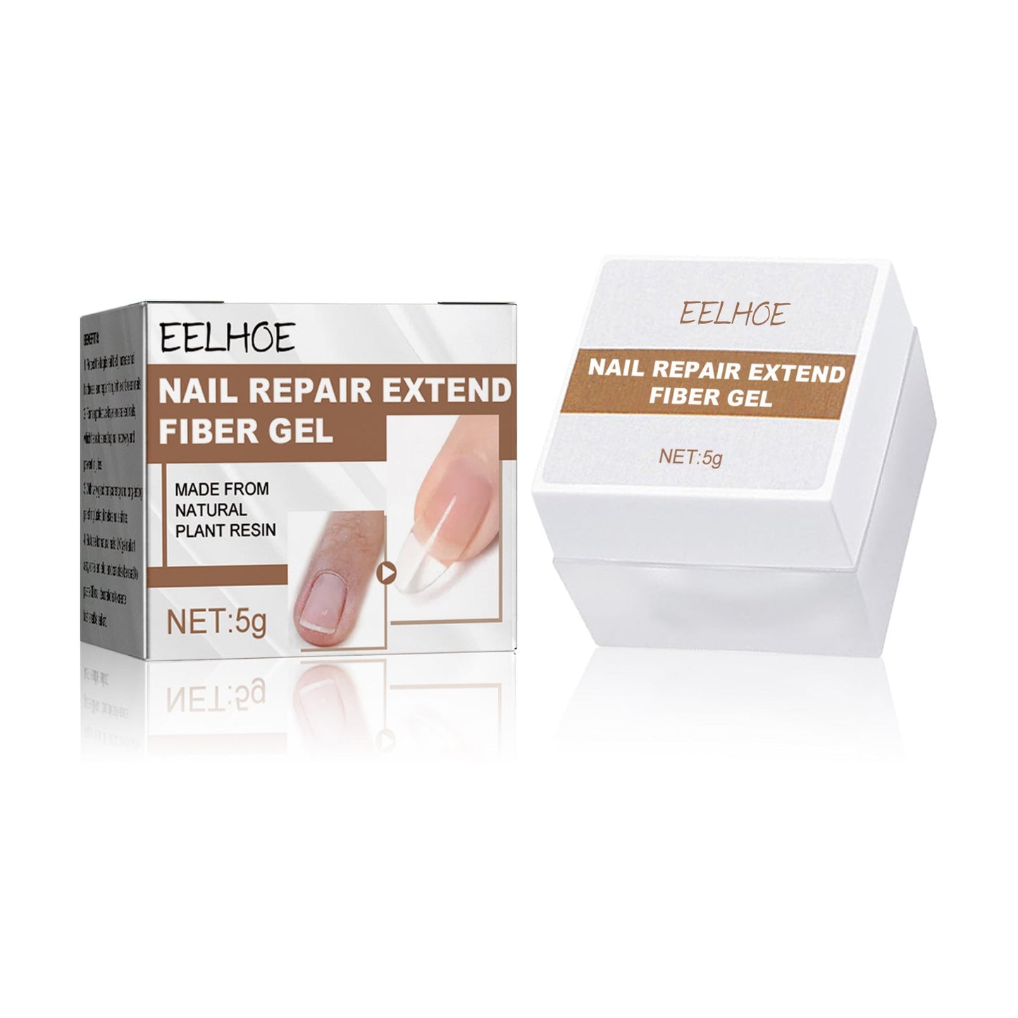 EELHOE nail repair extension fiber gel repair nail phototherapy crystal glue transparent extension nail polish 