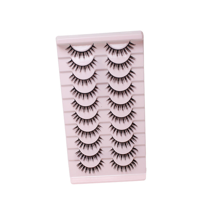 DINGSEN false eyelashes factory cross-border stable supply 10 pairs of DD holiday eyelashes Russian curling set