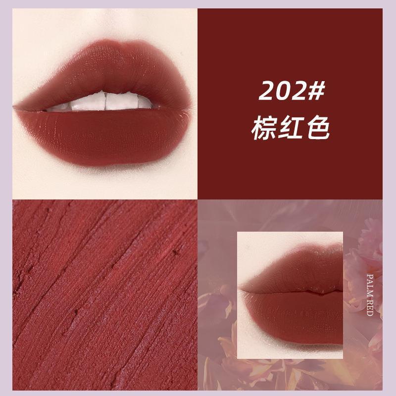 NOVO cute mist lip glaze matte matte waterproof non-fading non-stick cup និស្សិតស្រី តម្លៃសមរម្យ គុណភាពខ្ពស់ ស្បែកស 