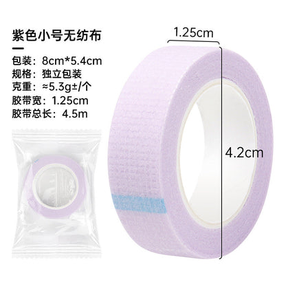 Wholesale eyelash extension isolation tape small size 4.5 meters non-woven colored tape independent packaging