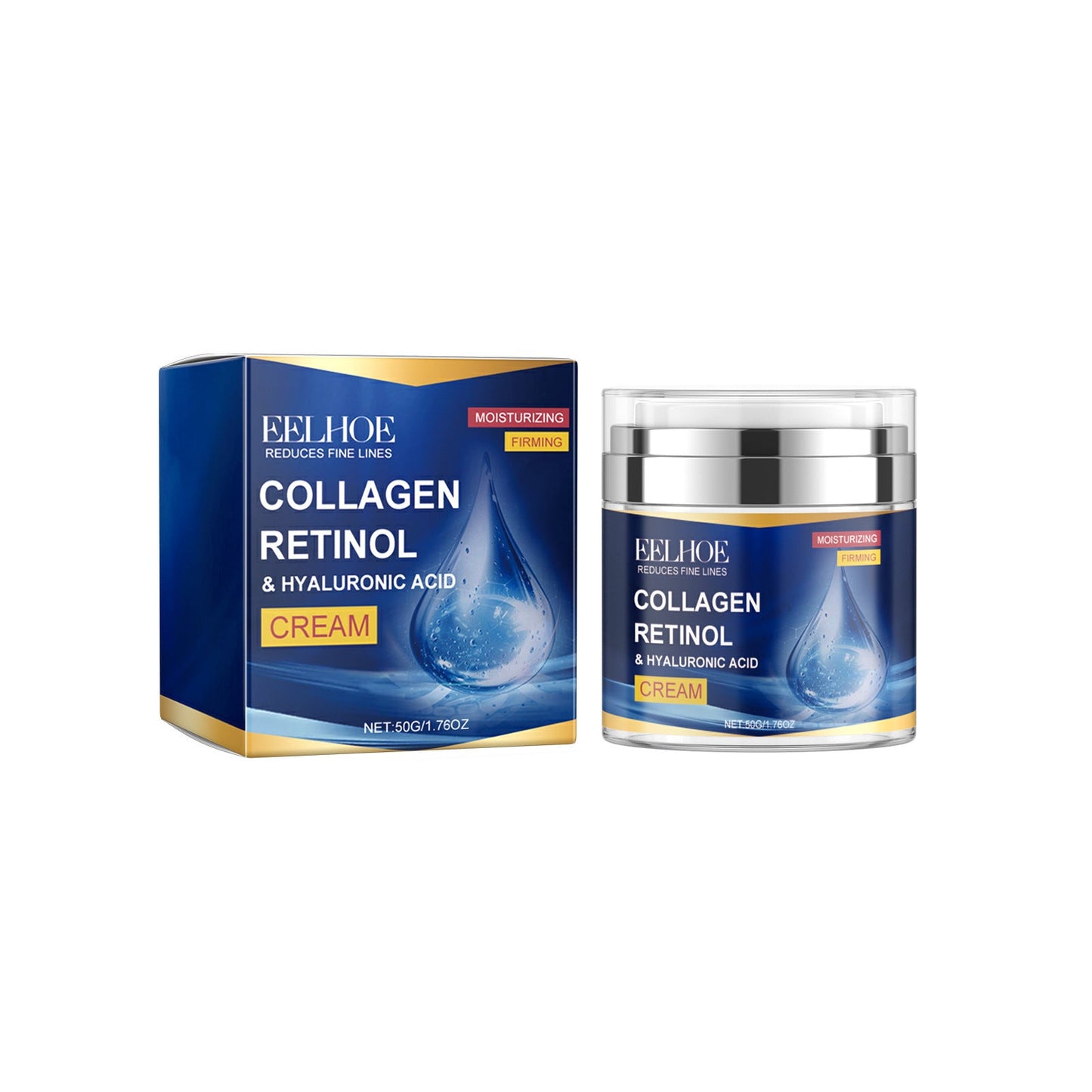 EELHOE Collagen Moisturizing Cream ផ្តល់សំណើម ផ្តល់សំណើមយ៉ាងជ្រៅ កាត់បន្ថយស្នាមជ្រួញ បន្តឹងស្បែក ក្រែមថែរក្សាស្បែក 