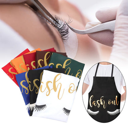 Wholesale eyelash extension apron individually packaged cotton and linen material eyelash extension apron