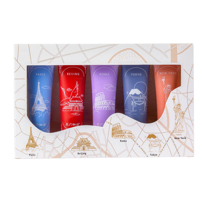 Flower Story Hand Cream Set 30g*5 Gift Box Gift Factory Moisturizing One Piece Hand Cream Set 