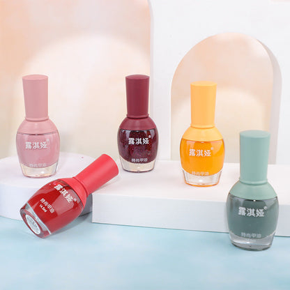 Manufacturer's supply Bei Shijie big belly bottle fashion long-lasting oily nail polish no baking autumn and winter color 14.5ml