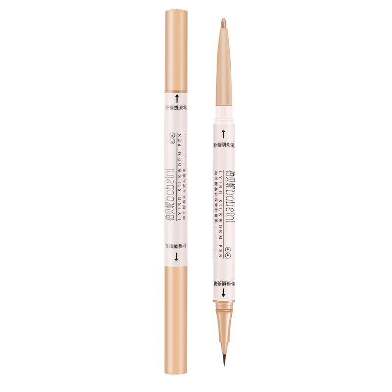 Bobeni crystal color double-headed eyebrow pen outline shadow pen matte natural eyelid down to pen highlight brighten cross-border