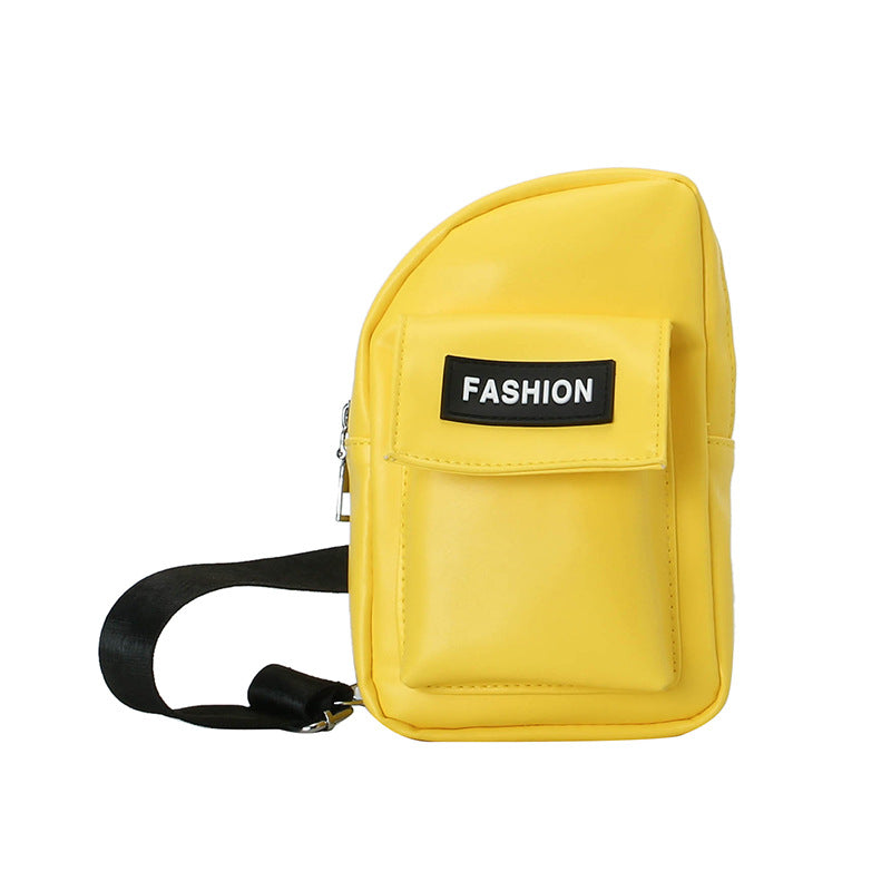 New children's shoulder bag fashion contrast color letter shoulder bag trendy travel messenger bag simple casual children's bag