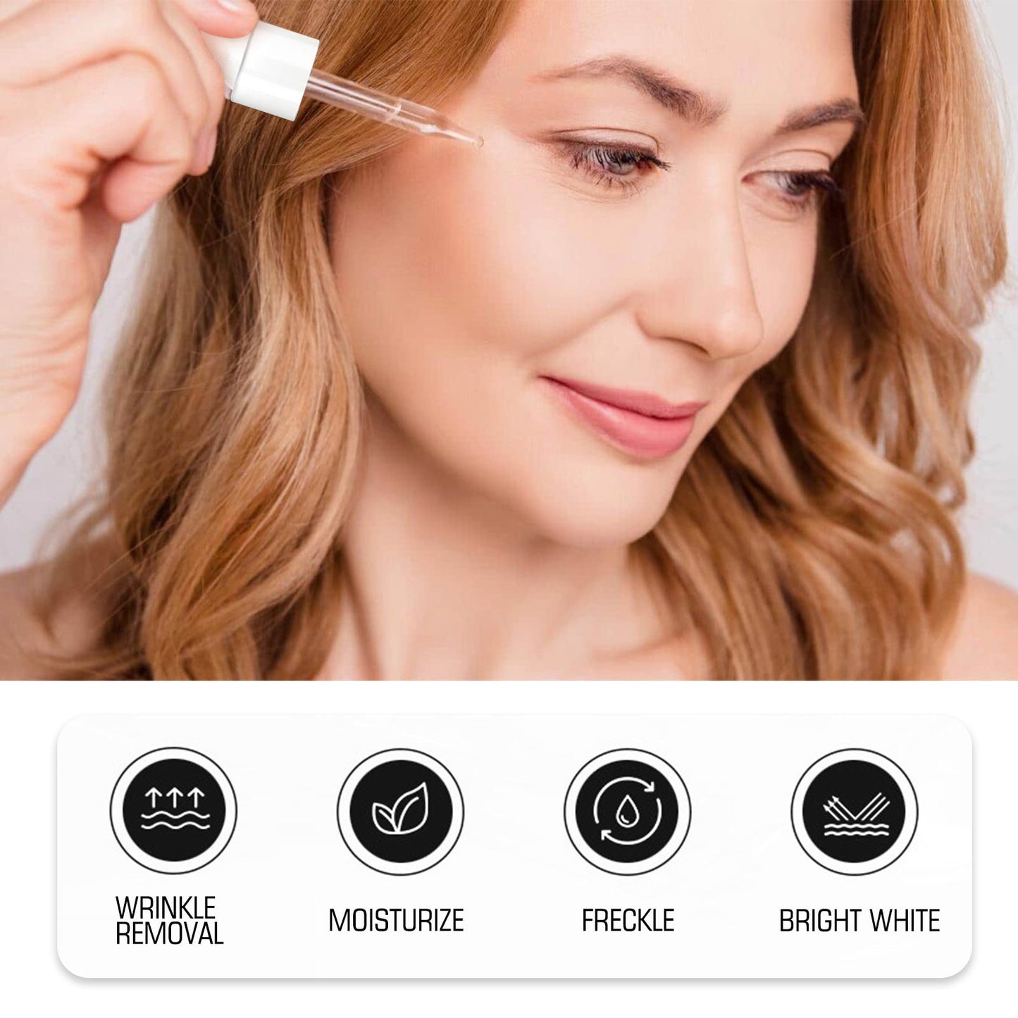 EELHOE VC Brightening Essence Lightens Spots Brightens Skin Tone Moisturizing Rejuvenating Whitening Anti-wrinkle Essence 