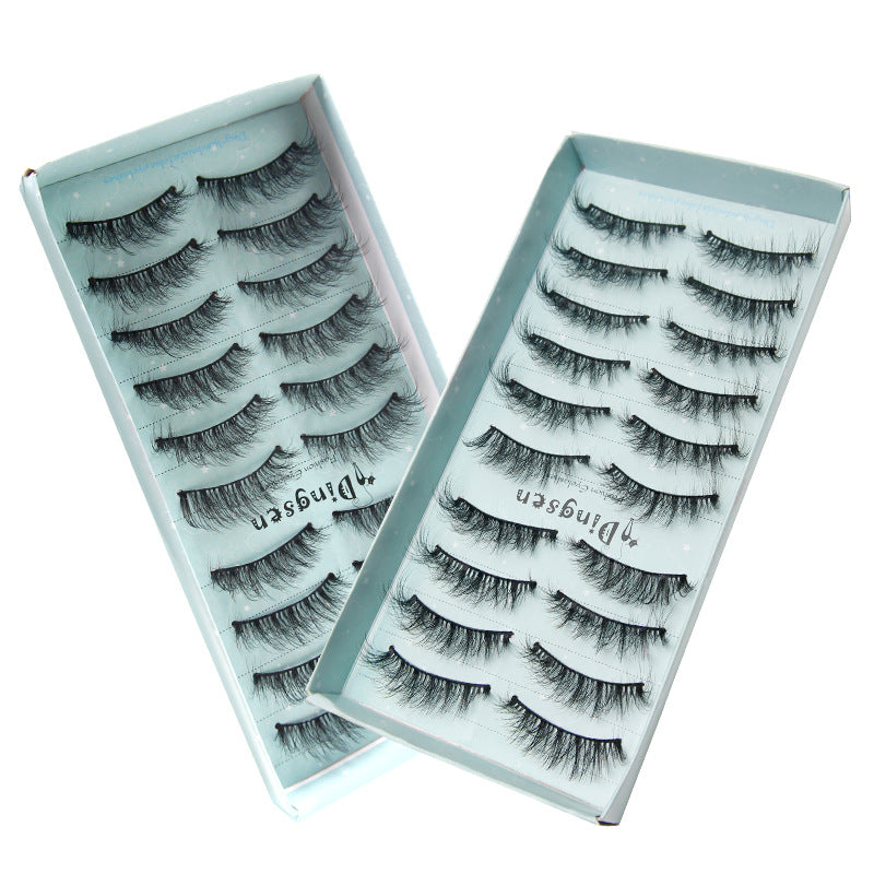 DINGSEN false eyelashes factory 10 pairs of 3D three-dimensional multi-layer eyelashes natural thick curled eyelashes