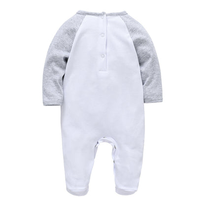 European and American jumpsuit 3-piece set pure cotton foot-wrapped newborn clothes long-sleeved pajamas children's clothing crawling clothes factory Amazon