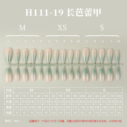 新款渐变晕染穿戴甲腮红渐变手工穿戴甲分码底片穿戴甲手工甲片