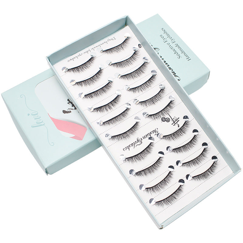 Dancing Princess False Eyelashes Fairy Natural Thick Curled 10 Pairs Mixed Set Grafting