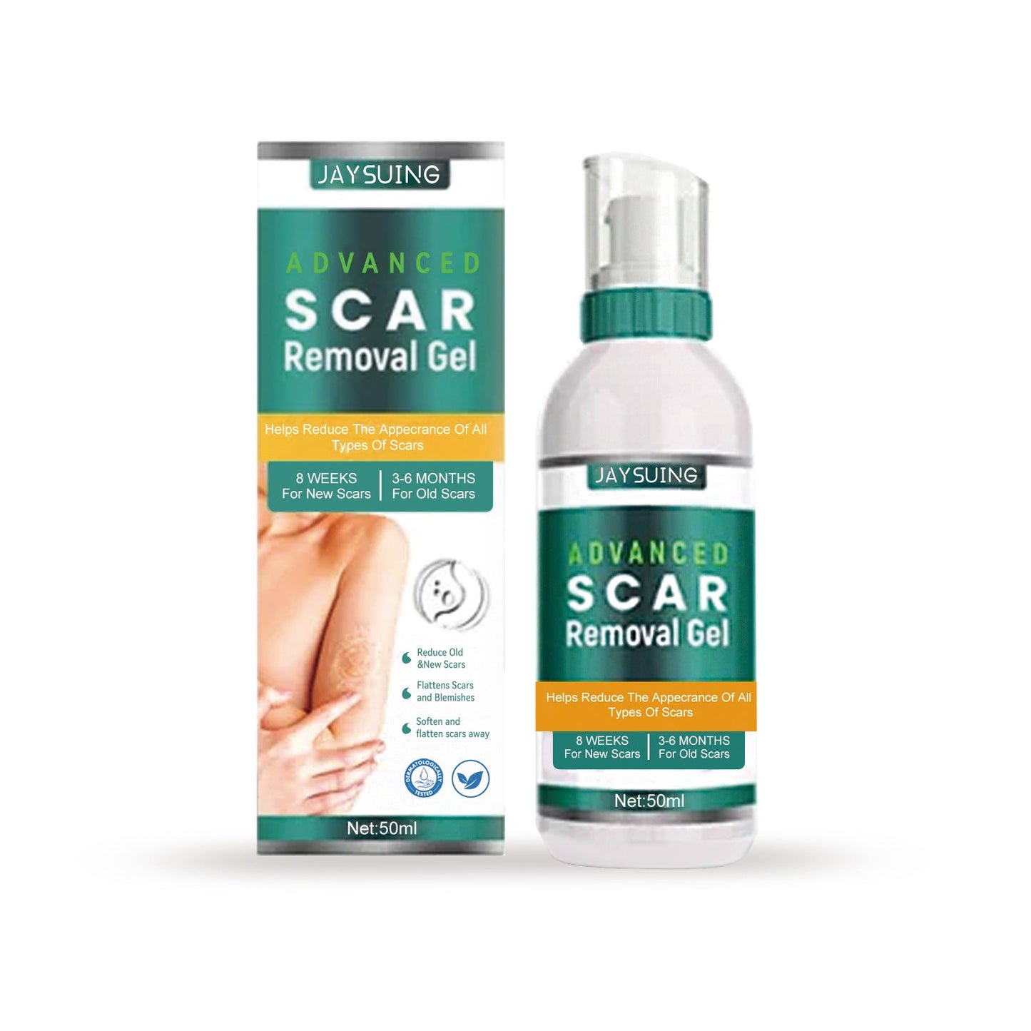 Jaysuing Scar Fading Gel Moisturizing and Smoothing Skin Repair Fading Pregnancy Surgery ព្យាបាលស្លាកស្នាម 