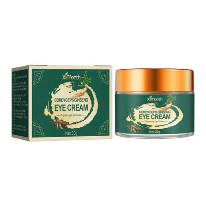 Ximonth Cordyceps និង Ginseng Eye Cream បំបាត់ស្នាមជ្រួញជុំវិញភ្នែក រង្វង់ភ្នែក និងរង្វង់ភ្នែក ផ្តល់សំណើម ធ្វើអោយស្បែកទន់ និងបន្តឹងស្បែក 