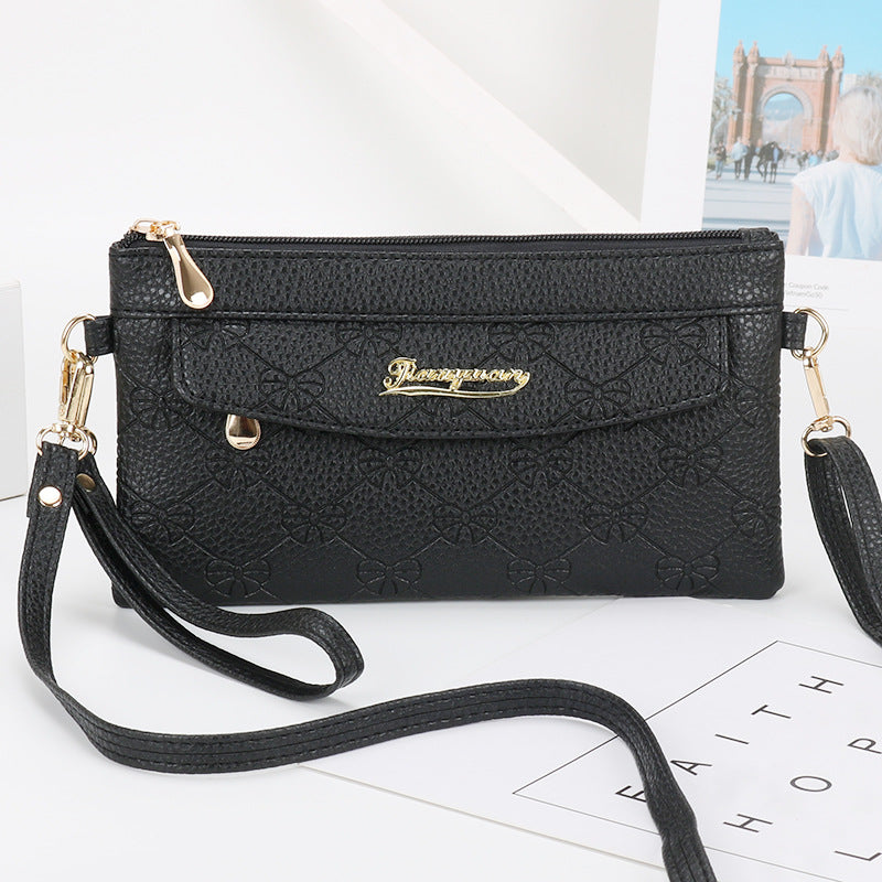 Genuine leather texture women's bag new style shoulder bag fashion messenger bag women's handbag Korean version mobile phone bag women's small square bag 