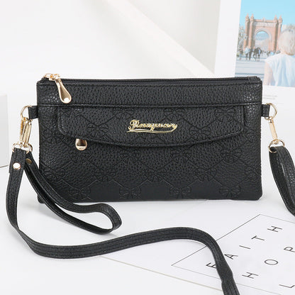 Genuine leather texture women's bag new style shoulder bag fashion messenger bag women's handbag Korean version mobile phone bag women's small square bag 