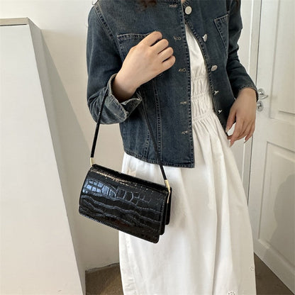 Fashionable stone pattern underarm bag 2024 new Korean style temperament trendy women's bag simple and fashionable shoulder bag 