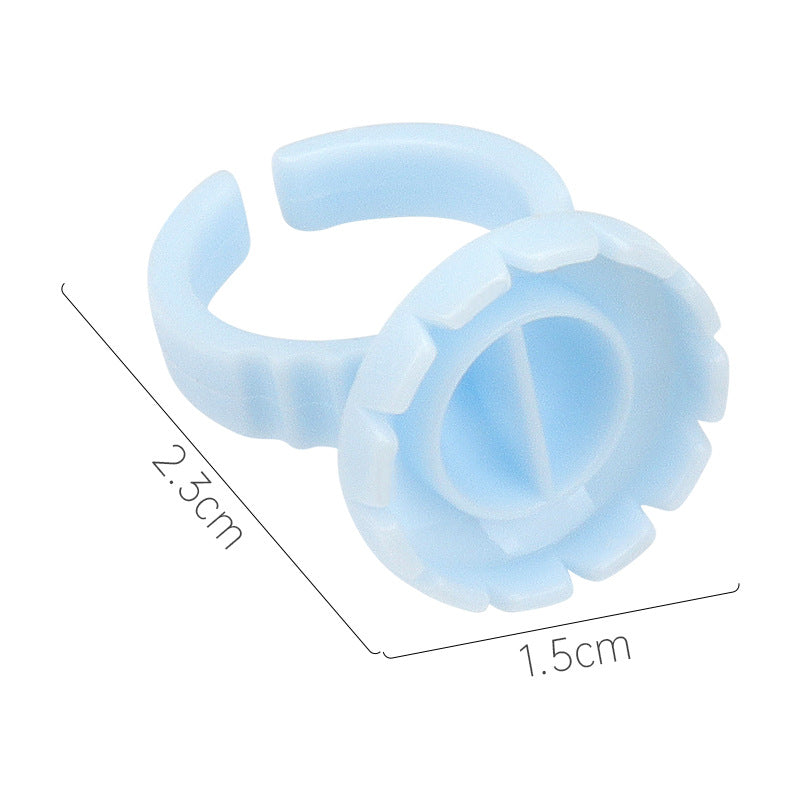 Wholesale grafting eyelash glue ring flower cup eyelash flower ring cup glue tray tool