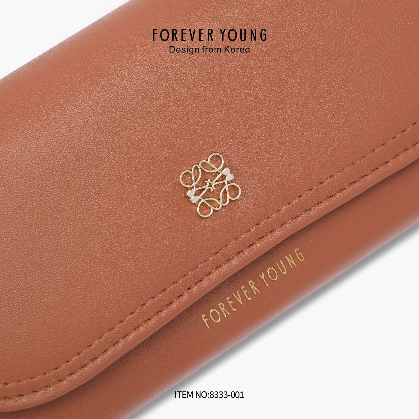 forever young Korean version large capacity PU new wallet ladies long mobile phone bag multi-card clutch bag 