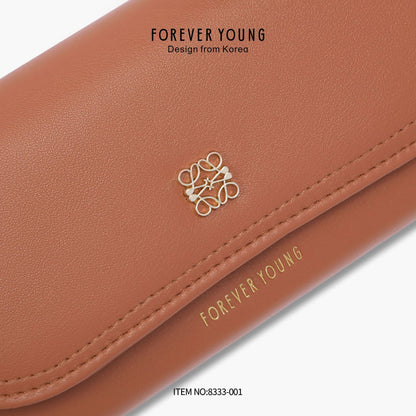 forever young Korean version large capacity PU new wallet ladies long mobile phone bag multi-card clutch bag 