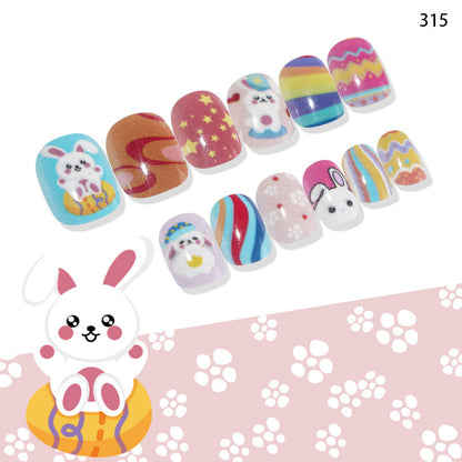 Nail art wearable nail tips cute Easter children's nail tips wearable nail tips patches fake nails finished nail tips