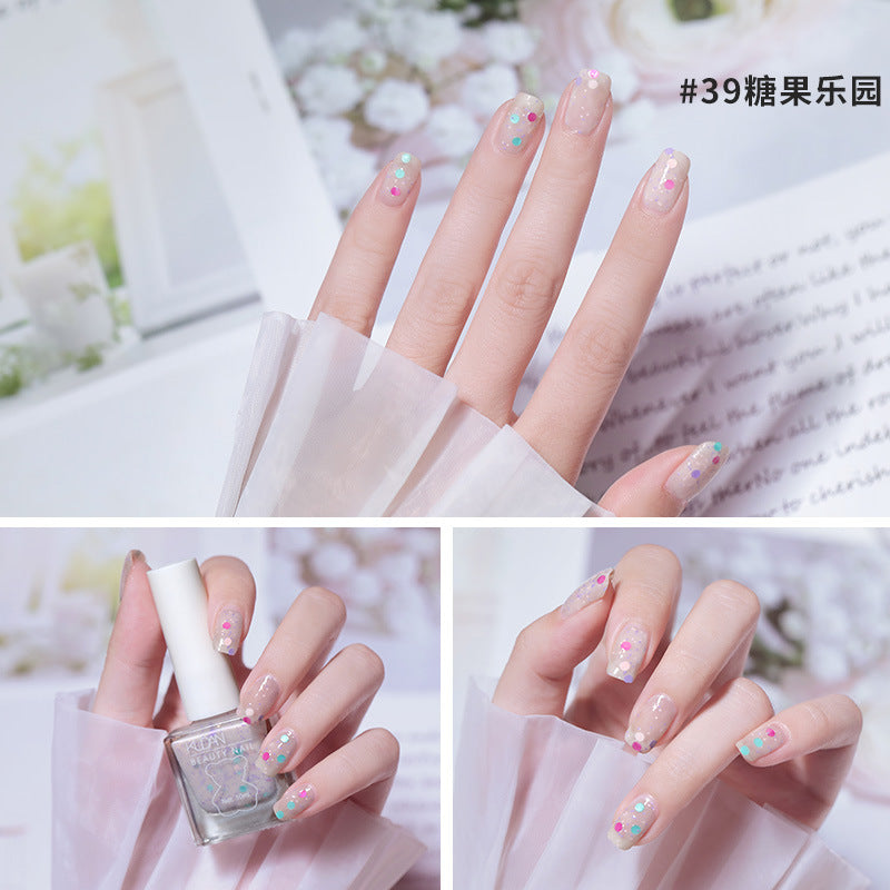 Nail polish wholesale no odor ice transparent nude nail salon dedicated oily non-peelable foot nail polish no baking long-lasting