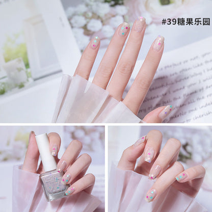 Nail polish wholesale no odor ice transparent nude nail salon dedicated oily non-peelable foot nail polish no baking long-lasting