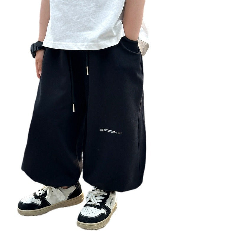 Children's pants boys sports pants summer thin 2024 new little boy versatile loose breathable casual trousers