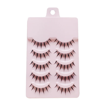 Dingsen false eyelashes factory 5 pairs of fish line stalk eyelashes natural eyelashes COS little devil eyelashes LK02