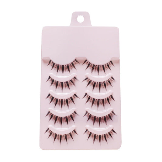 Dingsen false eyelashes factory 5 pairs of fish line stalk eyelashes natural eyelashes COS little devil eyelashes LK02